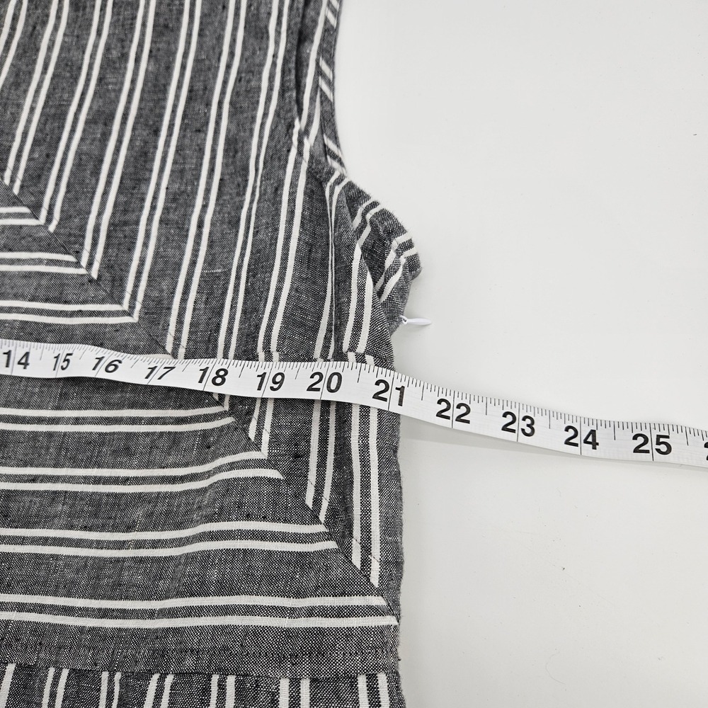 J. Jill Love Linen Stripe Sleeveless Maxi Dress Large Beach Summer Chic - Picture 6 of 7